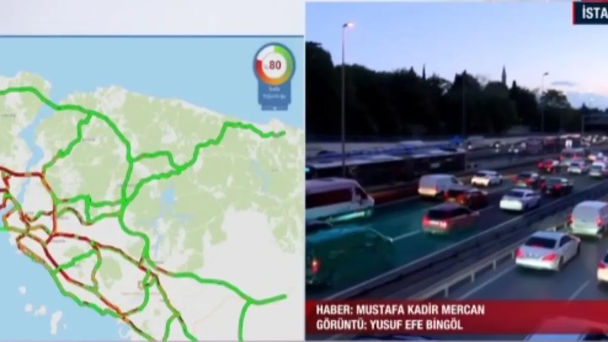İstanbul'da trafik kilit! Yoğunluk yüzde 80...
