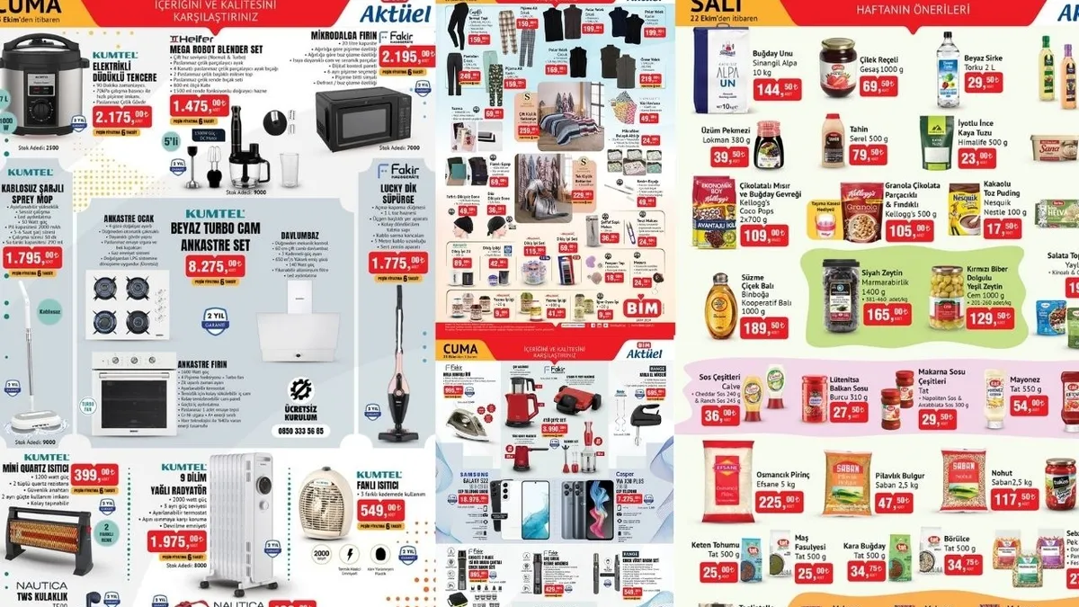 BİM aktüel ürünler kataloğu: 22-23-25-29-30 Ekim 2024 indirimli ürünler! Battaniye, ısıtıcı, robot, ütü…