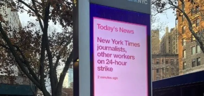 New York Times’ın medya mensupları 24 saatlik greve gidiyor