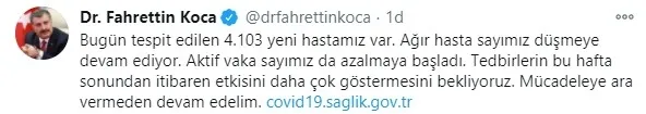 Sağlık Bakanlığı 18 Aralık 2020’ye ait koronavirüs vaka sayısını açıkladı