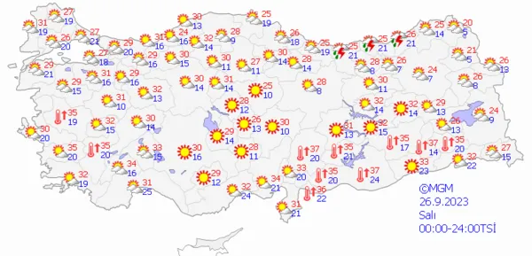 1695537766426.png Sağanak yağış bu sefer kuvvetli geliyor! Meteoroloji gün vererek uyardı! İstanbul Ankara ve İzmir hava durumu... - 7