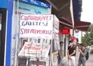 Gazete standlarına bu yazıyı astılar