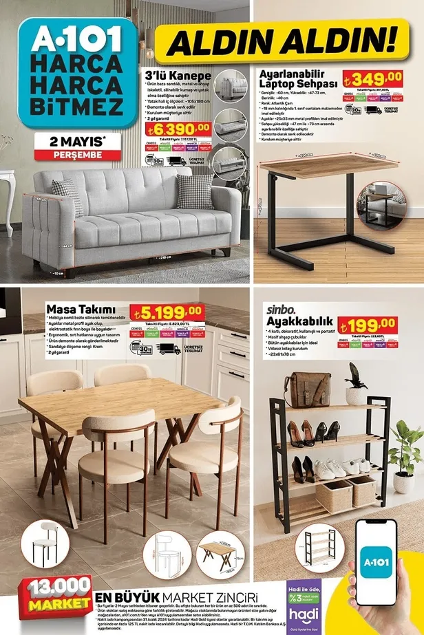 A101 5 Mayıs Aktüel ürünler kataloğu yayınlandı! A101’e uygun fiyata Çekme Karavan, Üç Tekerlekli Elektrikli Moped, Aile Kamp Çadırı geliyor