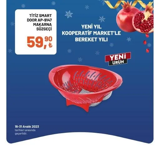 Tarım Kredi Market yılbaşı indirimi bitiyor! Bütün Piliç 60,90 TL, Yumuşatıcı 49,90 TL, Sıvı El Sabunu 18,90 TL, 40'lı Tuvalet Kağıdı 174,90 TL… - 11