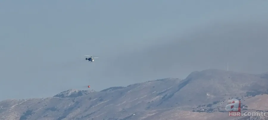 Muğla'nın Datça ilçesinde Kargı mevkindeki ormanlık alanda yangın! 6 helikopter 3 uçakla olay yerine anında müdahale 8