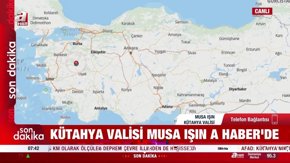 Kütayha’da 4,5 büyüklüğünde deprem! Kütahya Valisi A Haber’de