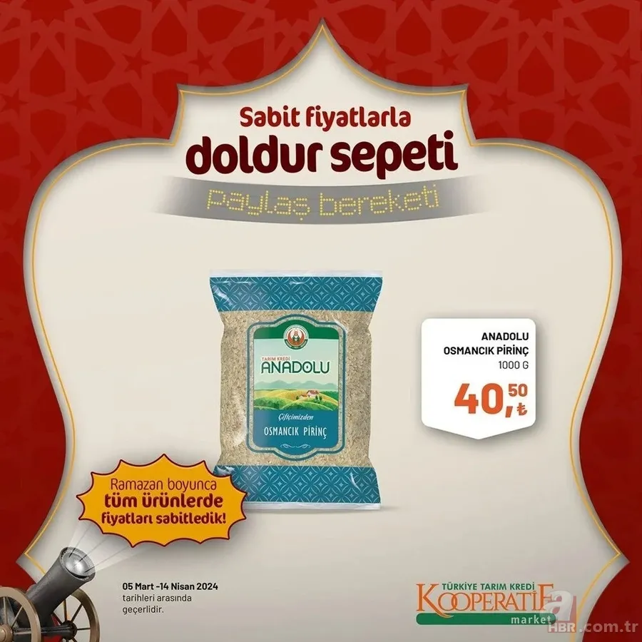 Tarım Kredi Market 30 Mart indirim kataloğu yayınladı! Kaşar peynir 205,00 TL’ye, tost peyniri 185,00 TL’ye, tereyağı 259,00 TL’ye, süt 22,50 TL’ye satışta 16