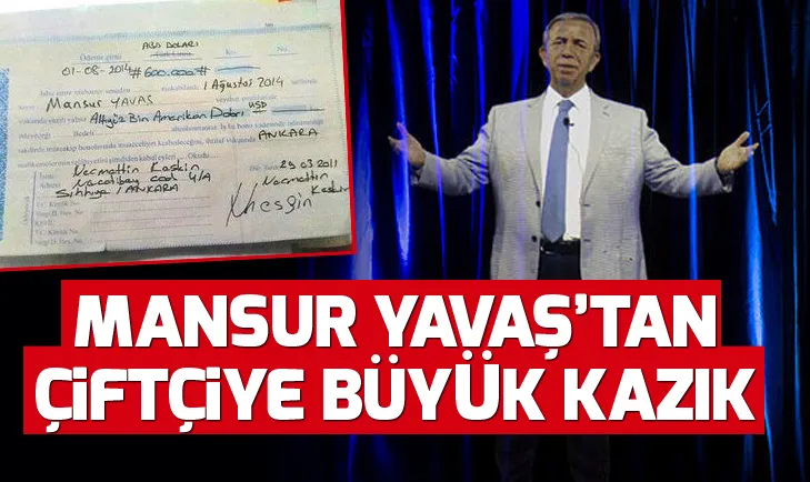 Mansur Yavaş’tan çiftçiye büyük kazık!