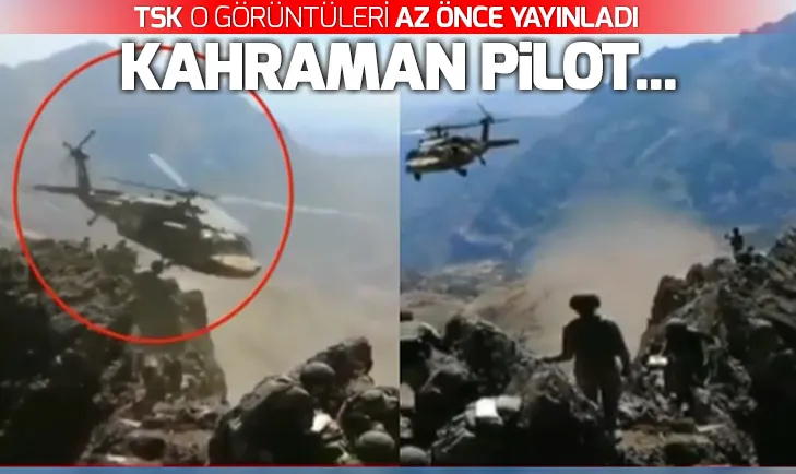 TSK o görüntüleri yayınladı! Kahraman pilot...