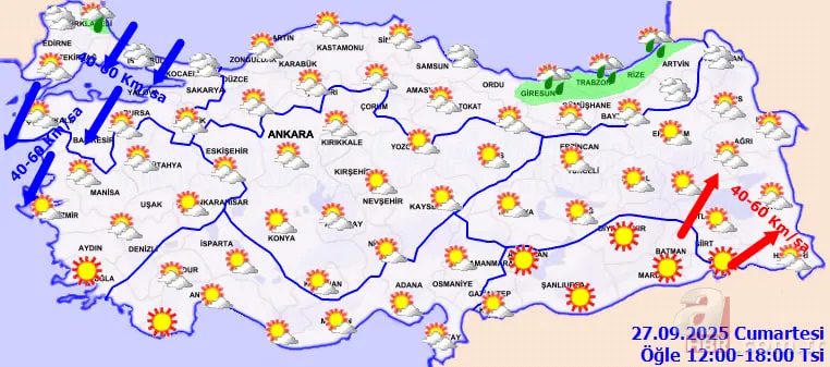 Hafta sonu hava durumuna bakmadan plan yapmayın! Meteoroloji’den 13 ile sarı kodlu uyarı: O bölgelerde kuvvetli yağış ve rüzgar etkili 14
