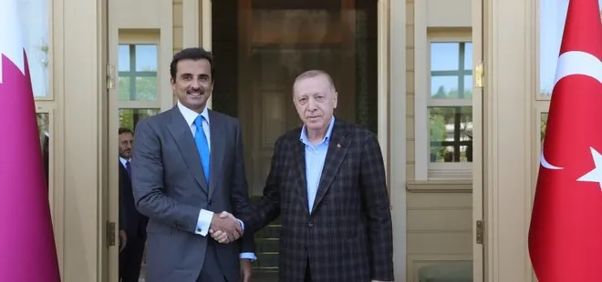Son dakika: Başkan Erdoğan, Vahdettin Köşkü’nde Katar Emiri Al Sani ile görüştü! İşte ilk görüntüler
