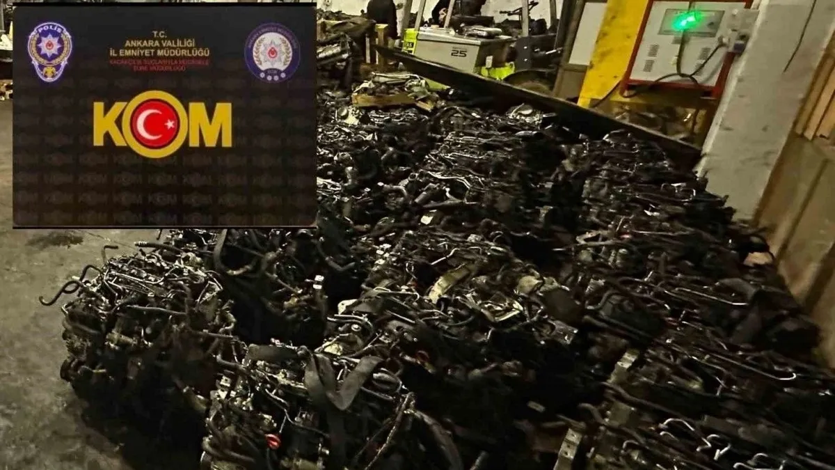 Ankara merkezli operasyonda 80 milyon liralık kaçak oto yedek parçası ele geçirildi
