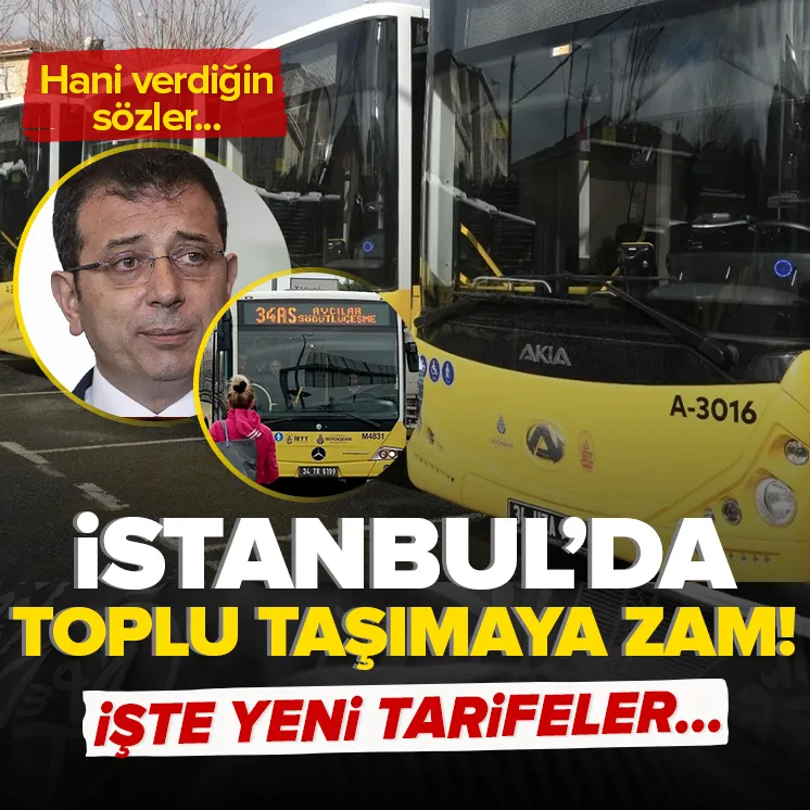İstanbulda toplu ulaşıma zam!