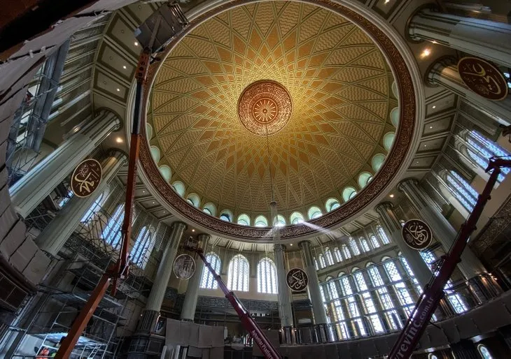 Ramazan’a hazırlanan Taksim Camii’nin son hali havadan görüntülendi