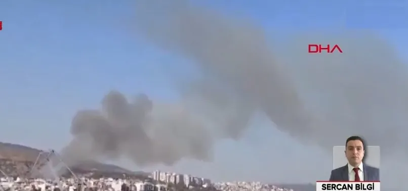 İzmir'de korkutan yangın | İşte ilk görüntüler