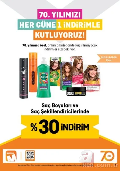 Migros 18 Ekim indirim kataloğu yayınlandı! Migros’ta bu hafta Ayçiçek yağı 148,90 TL, 5kg un 57,90 TL, 5kg şeker 134,90 TL, 2,5 kg baldo pirinç, Salça 29,90 TL…Migros 12 Ekim indirim kataloğu yayınla 23