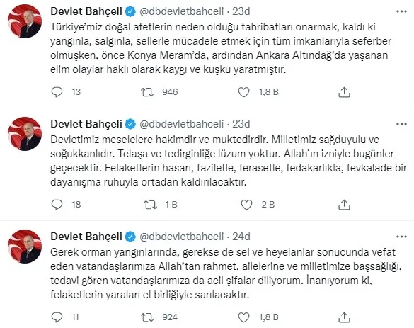 Son dakika: MHP Lideri Devlet Bahçeli’den flaş açıklamalar! Sel felaketi, Altındağ olayı ve muhalefetin algı operasyonları...