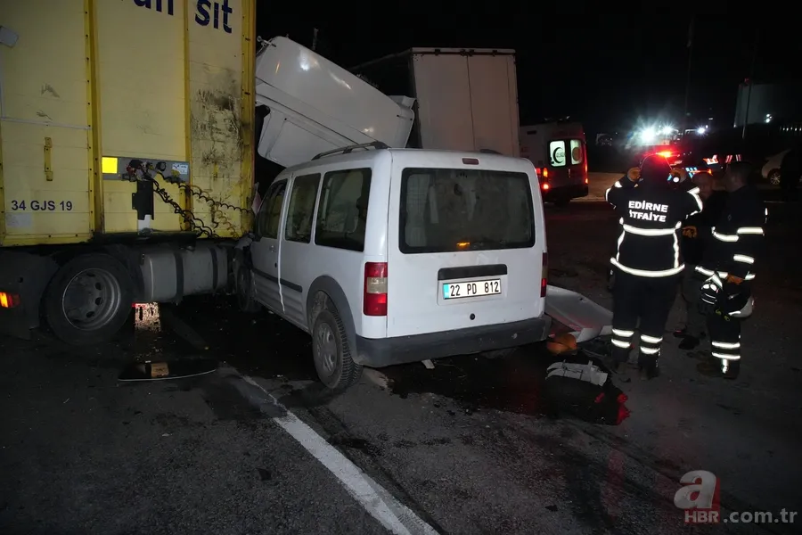 Kara yolunda can pazarı! Edirne'de katliam gibi kaza 1
