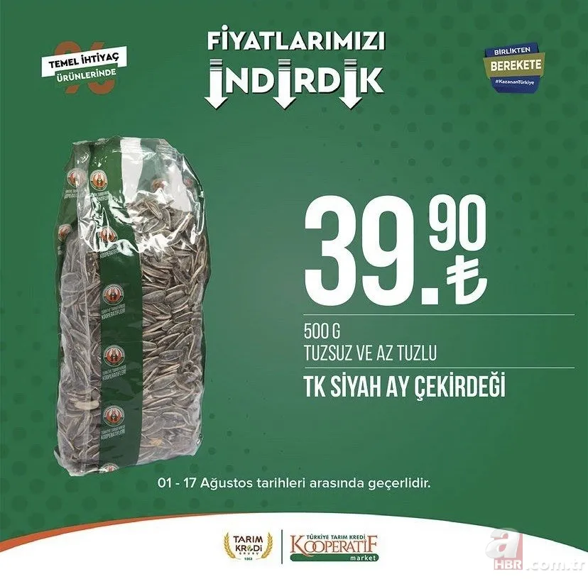 Tarım Kredi fiyatları tek tek düştü! Kooperatif Market kataloğunda yok yok! Zeytin 54.90, Taze Kaşar 159.90, Pirzola 88.90, Peynir çeşitleri 39.90 TL... 2