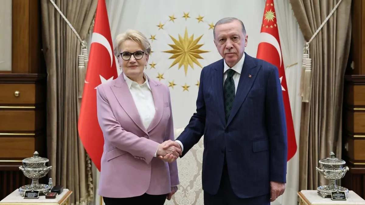 Cumhurbaşkanlığı Külliyesi'nde sürpriz görüşme! Başkan Erdoğan Meral Akşener görüşmesi sona erdi | İşte ilk kareler