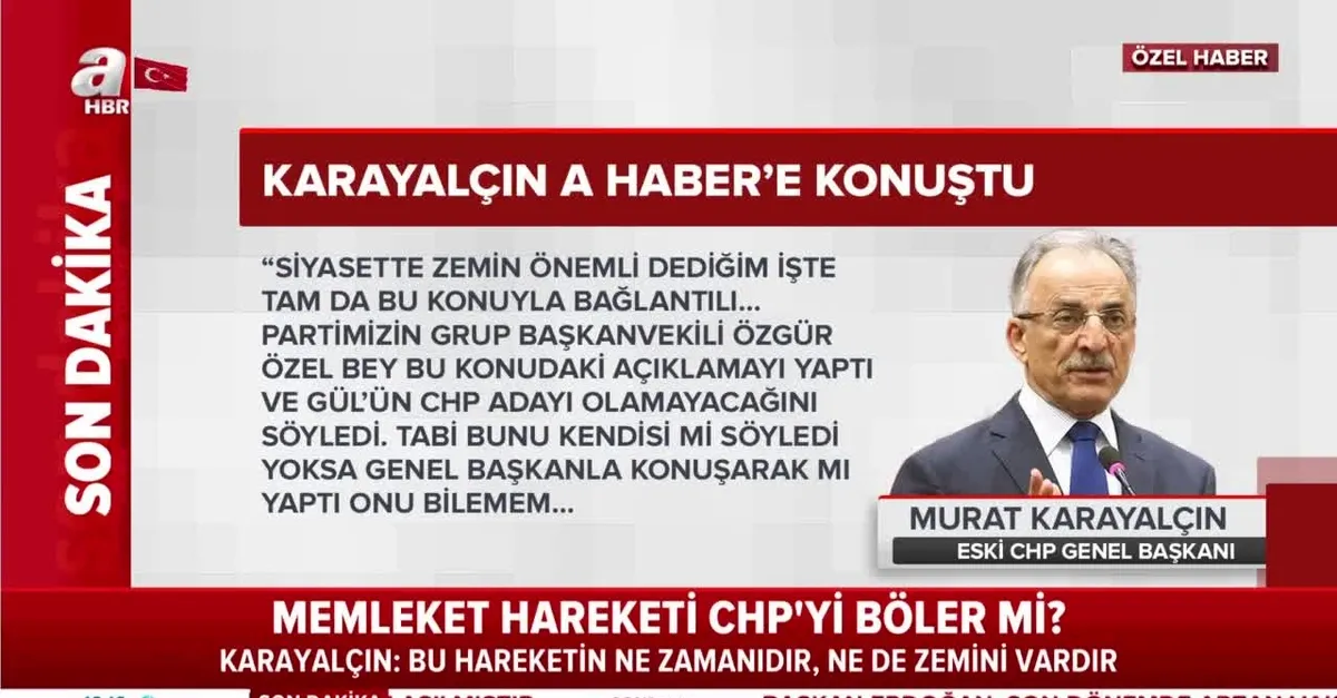 Memleket Hareketi ile Muharrem İnce'nin amacı ne? Murat Karayalçın A Haber'e konuştu