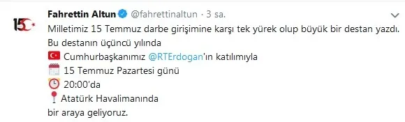 Cumhurbaşkanlığından 15 Temmuz çağrısı - 1