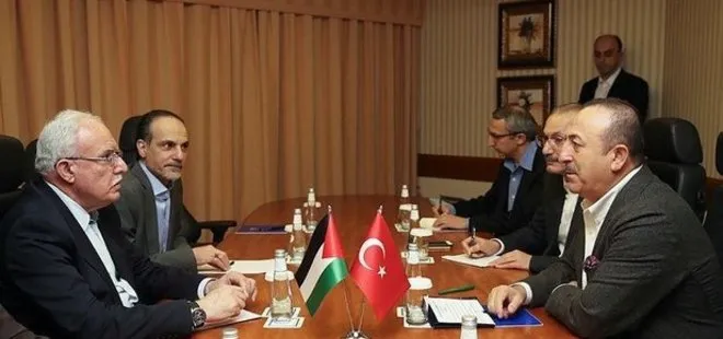 Dışişleri Bakanı Çavuşoğlu Filistinli mevkidaşı Riyad el-Maliki ile görüştü