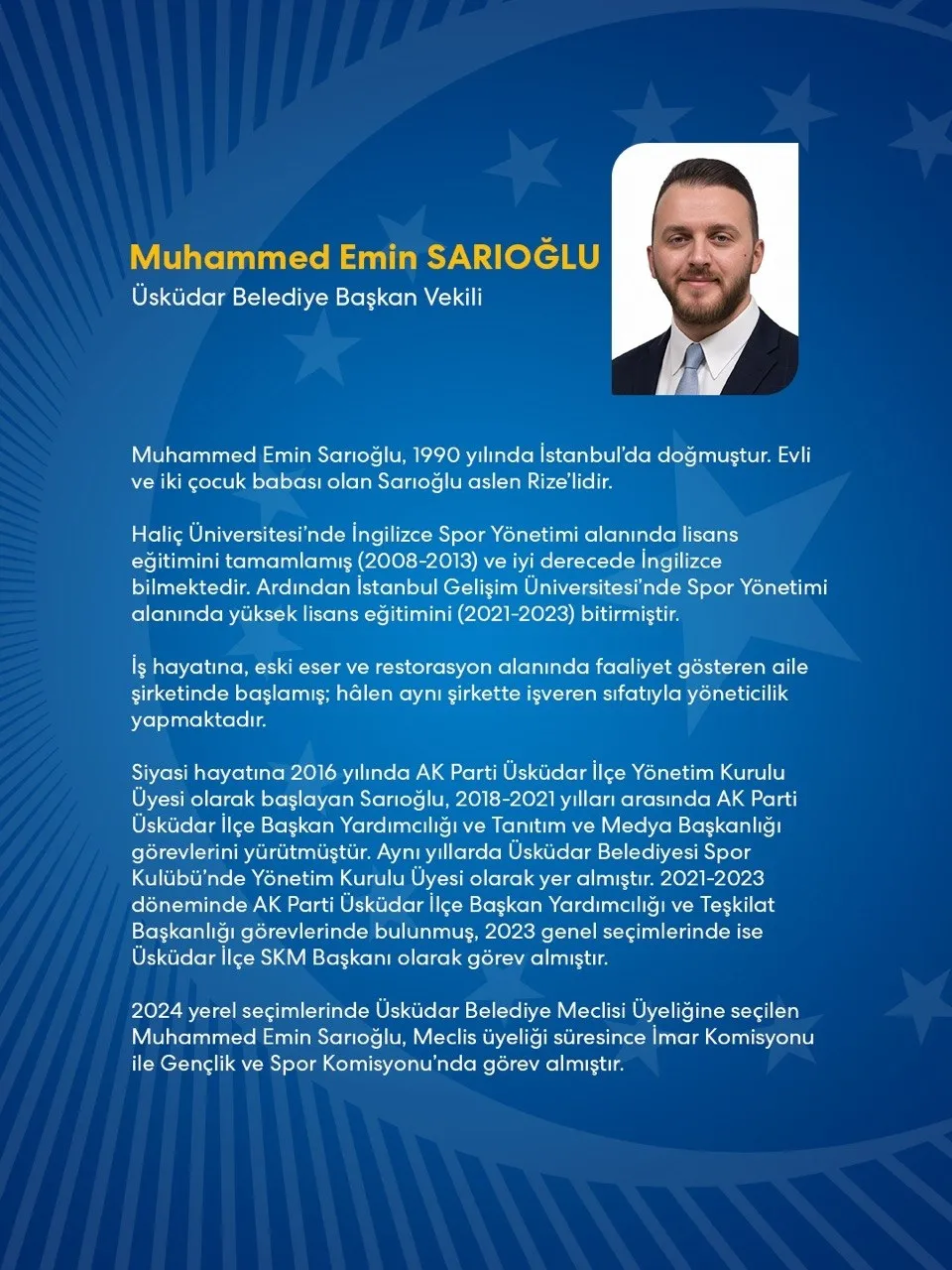 Üsküdar’da yeni başkan vekili Muhammed Emin Sarıoğlu oldu - 3