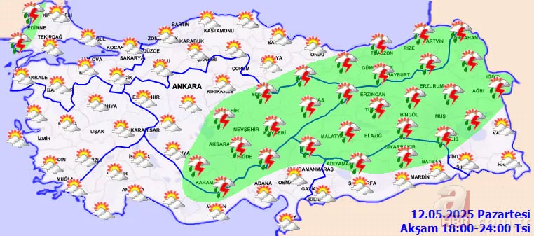 Rusya’dan kış geri döndü! 12 Mayıs hava durumu uyarısı: Soğuk, yağış, fırtına ve gök gürültüsü... 12
