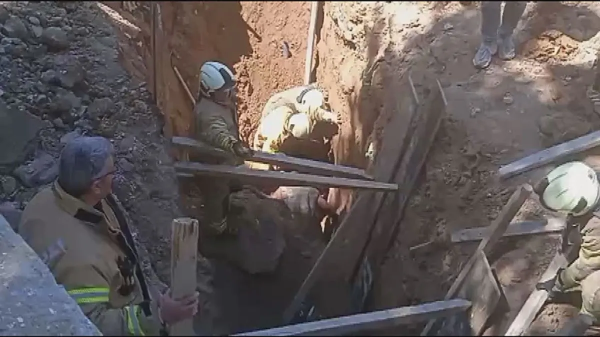 Çekmeköy'de inşaat alanında göçük! 1 ölü 1 yaralı