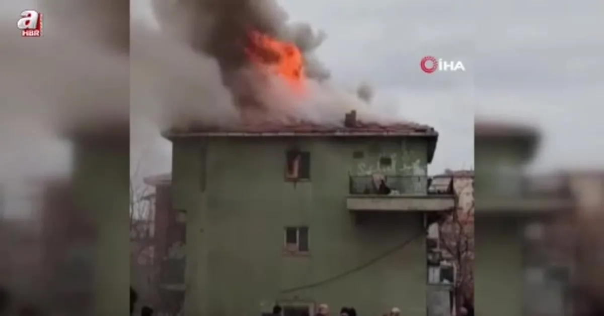 Başkentte korkutan çatı yangını