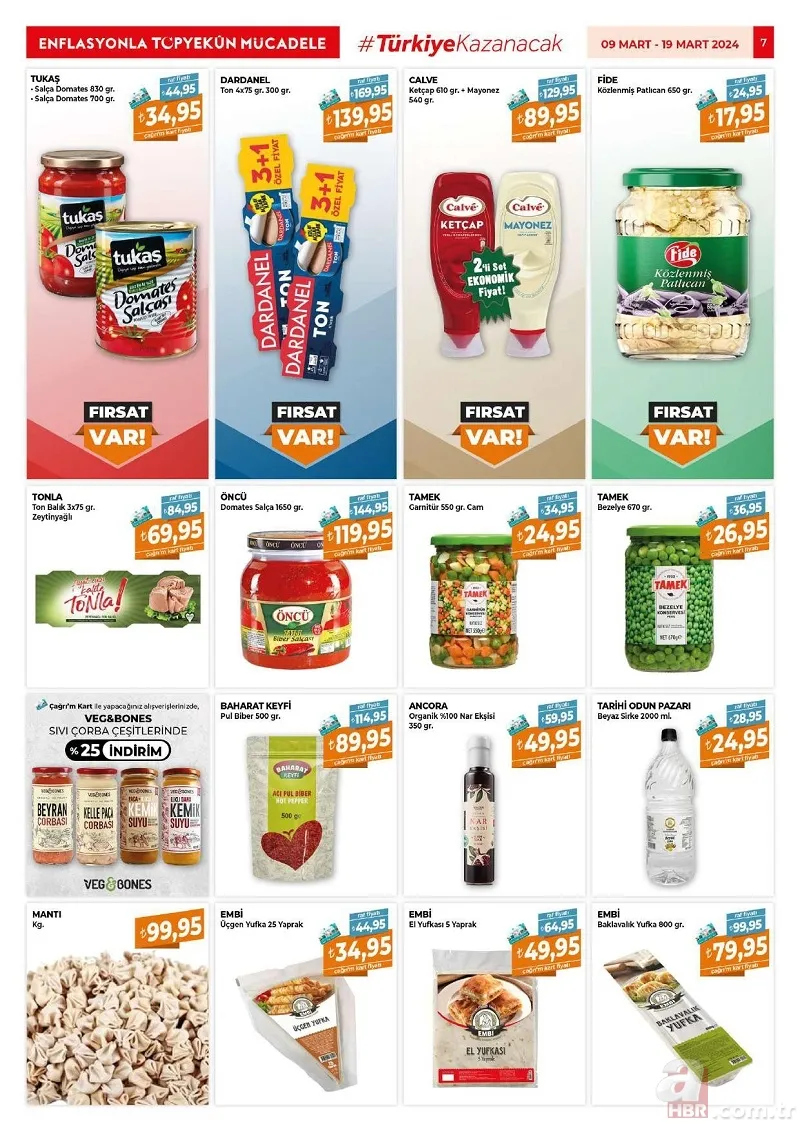 Çağrı Market İndirim Kataloğu Yayınlandı! RENAX bulaşık makinesi tableti 159,95 TL, İçim Kaşar peynir 249,95 TL, Doğuş 3 kilogram toz şekeri 89,75 TL… 8