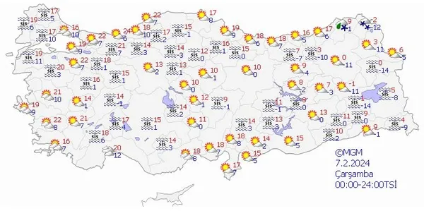 HAVA DURUMU | Meteoroloji il il uyardı! Kuvvetli kar, buzlanma ve çığ tehlikesi! İşte o harita... | 3-7 Şubat 2024 - 14