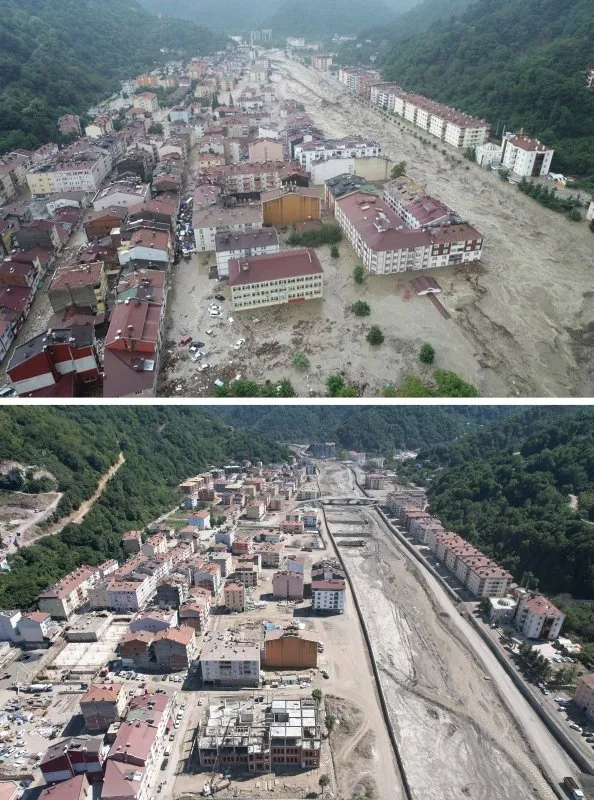 Afet sonrası Türkiye farkı! Bozkurt’ta sel felaketinin izleri siliniyor