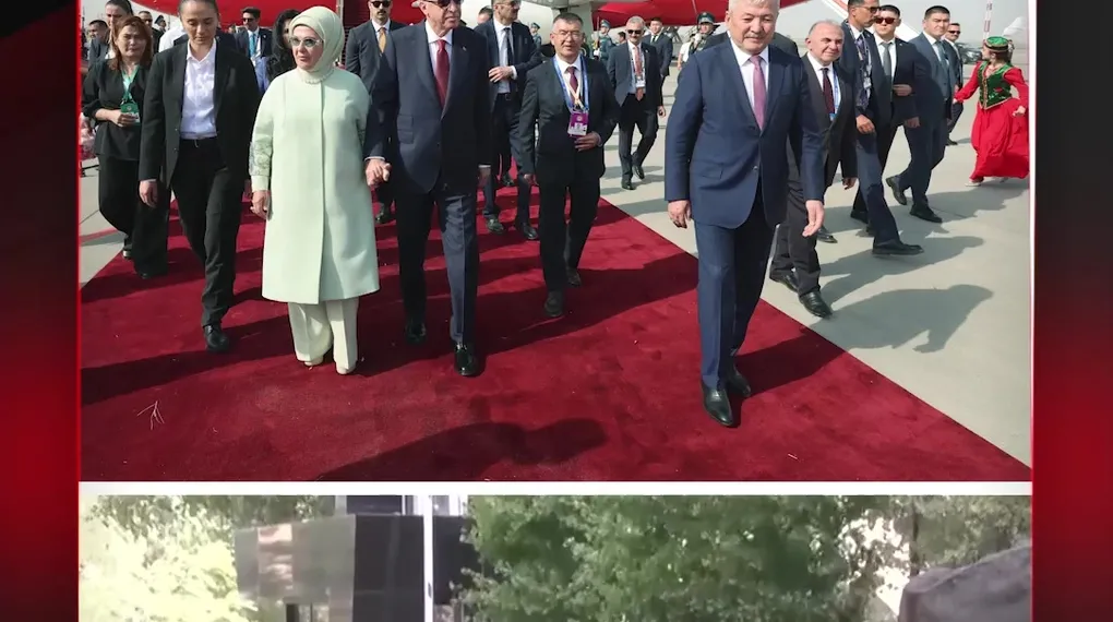 BAŞKAN ERDOĞAN'A "DOMBRALI" KARŞILAMA
