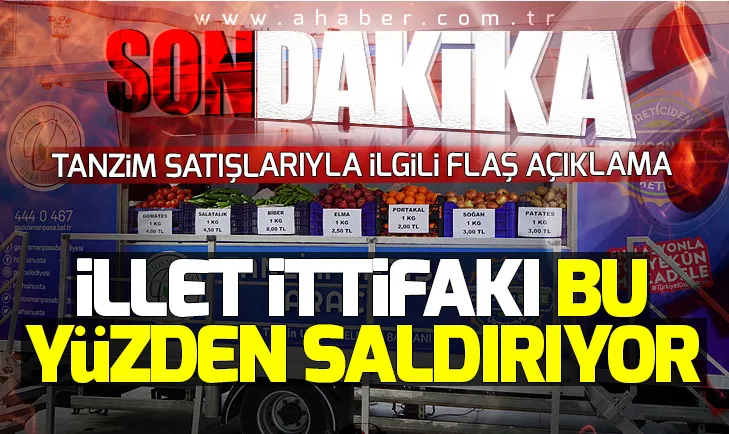 Son dakika: Tanzim satışlarla ilgili flaş açıklama