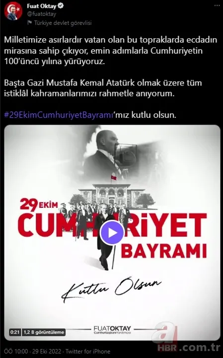 Cumhuriyet 99 yaşında! Siyasilerden 29 Ekim Cumhuriyet Bayramı mesajları 11