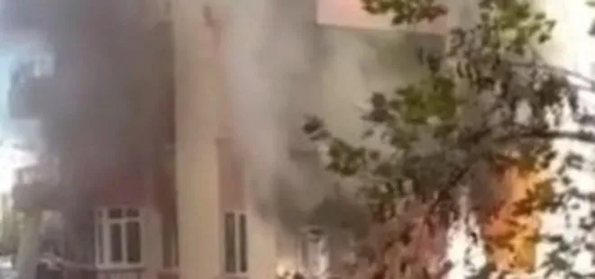 Antalya’da bir ev alev alev yandı! Bina sakinlerinin korku dolu anları kamerada