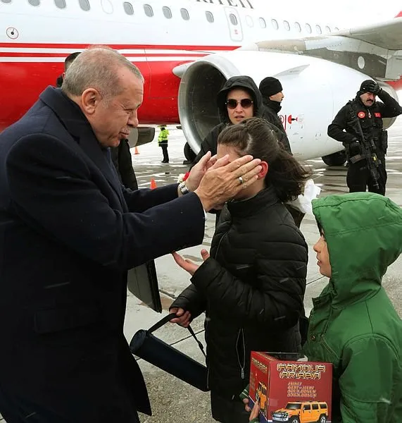 Başkan Erdoğan’a Erzurum’da sıcak karşılama