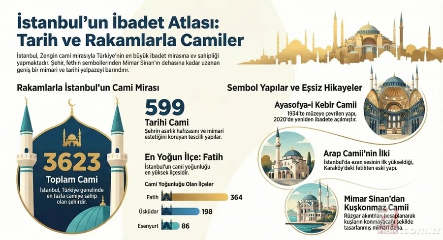Rakamlarla İstanbul'un cami mirası ortaya çıktı! Hangi ilçede kaç tane var? 4