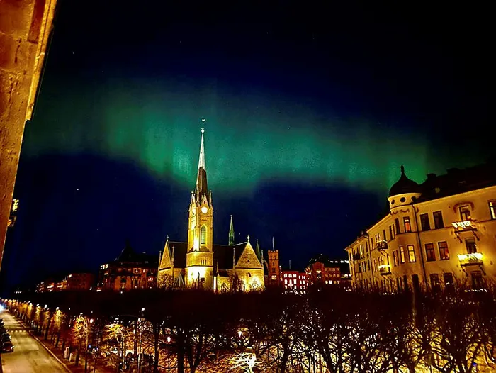 İsveç’in başkenti Stockholm’de Kuzey Işıkları gözlendi