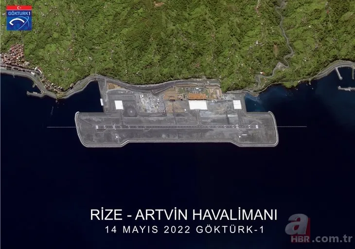 Türkiye’nin uydusu Göktürk-1’in gözünden Rize-Artvin Havalimanı! Ülkemize ve milletimize hayırlı olsun