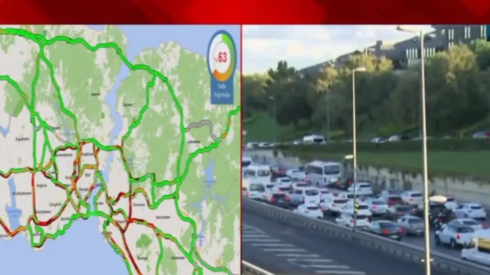 İstanbul’da bitmeyen trafik çilesi! Yoğunluk haritasında son durum ne?