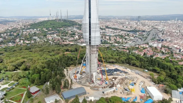 Çamlıca Televizyon Kulesi'nde sona yaklaşılıyor! İşte yeni fotoğraflar...
