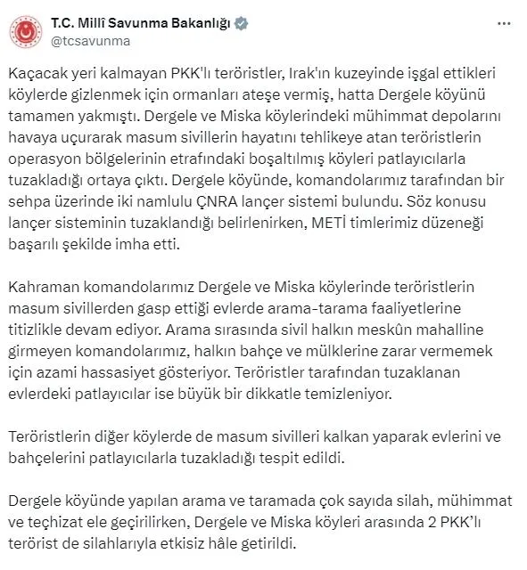 Terör örgütü PKK’lı teröristlerden kanlı plan! Köyleri patlayıcılarla tuzaklamışlar | Kahraman Mehmetçik alçak planı bertaraf etti
