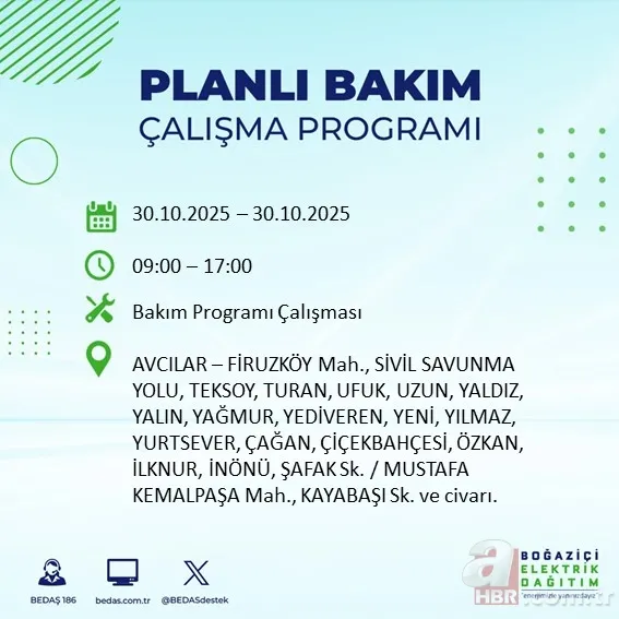 BEDAŞ duyurdu! İstanbul’da 24 ilçede elektrik kesintisi: Hangi ilçelerde kesinti olacak? 3