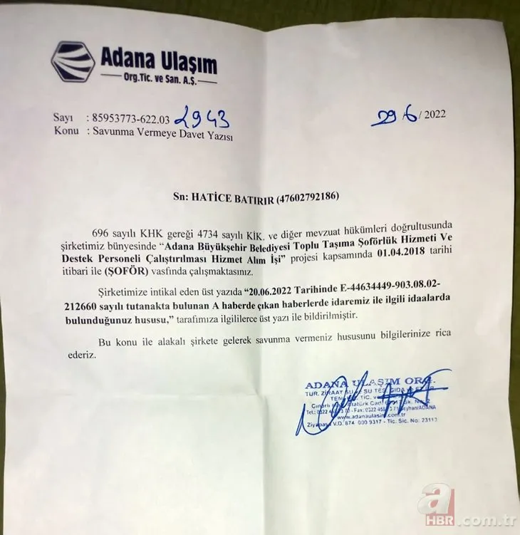Şehit eşine CHP zulmü! CHP’li Adana Büyükşehir Belediyesi Hatice Batırır’ı izindeyken kovdu
