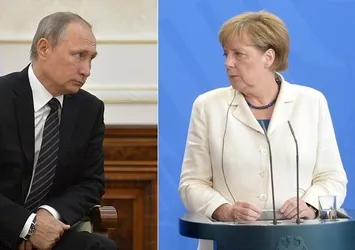 Putin ve Merkel Suriye’yi görüştü