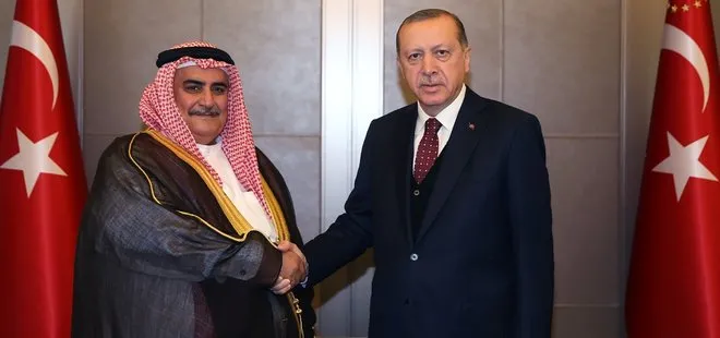Erdoğan, Bahreyn Dışişleri Bakanı Al-Khalıfa’la görüştü