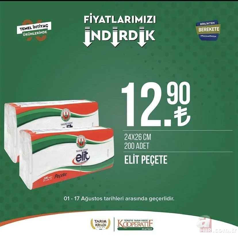 Tarım Kredi fiyatları tek tek düştü! Kooperatif Market kataloğunda yok yok! Zeytin 54.90, Taze Kaşar 159.90, Pirzola 88.90, Peynir çeşitleri 39.90 TL... 20